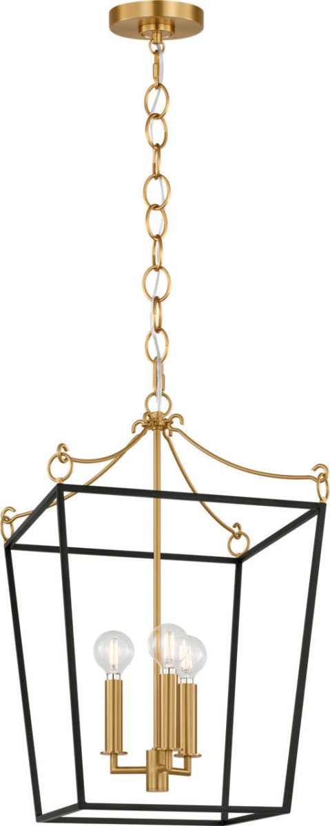 Lustre Carlyle - Noir minuit | Laiton bruni 24 3/8" by Visual Comfort Studio | Luminaires & cie