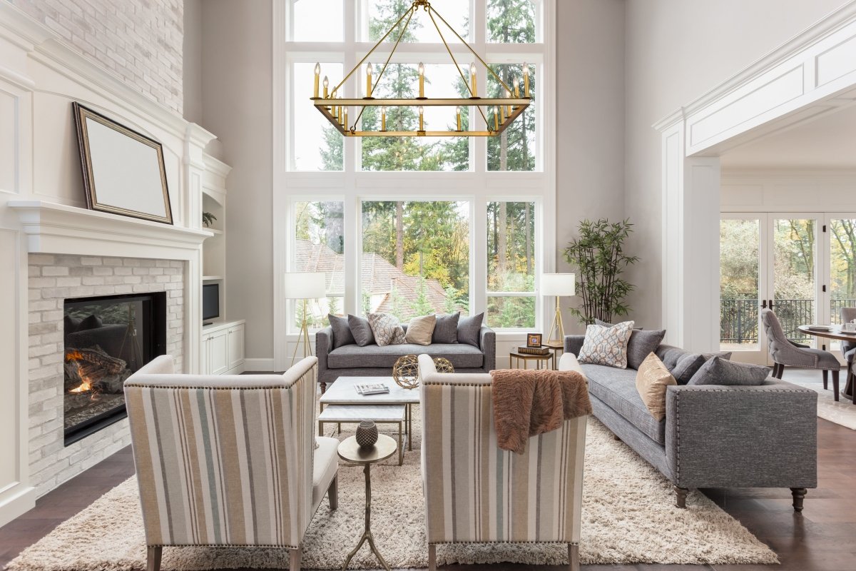 Lustre carré Barclay - Laiton ancien 45" by Z-Lite | Luminaires & cie