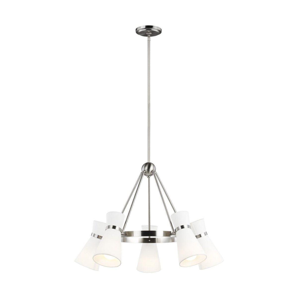 Lustre Clark - Nickel brossé by Visual Comfort Studio | Luminaires & cie