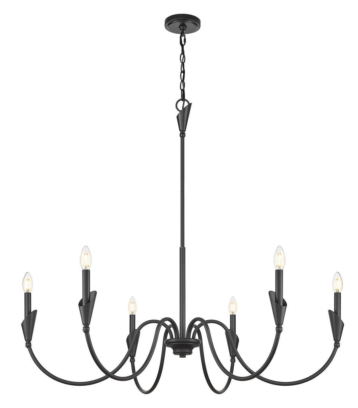 Lustre Claudelle Noir mat, 46" – vue 2