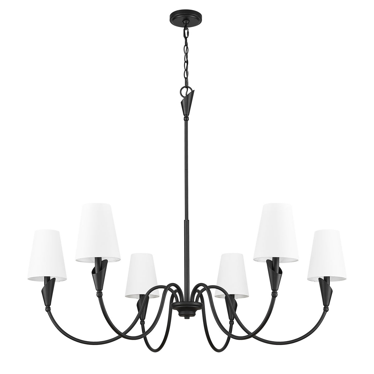 Lustre Claudelle Noir mat, 46" – vue 5