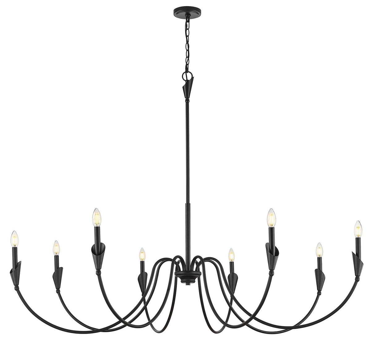 Lustre Claudelle Noir mat, 65" – vue 2
