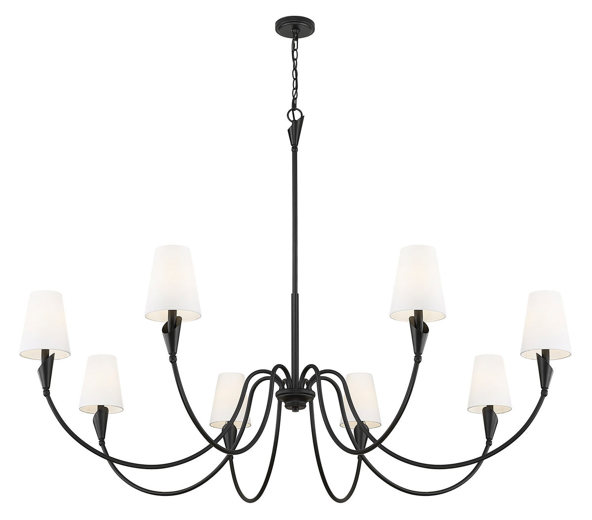 Lustre Claudelle Noir mat, 65" – vue 3