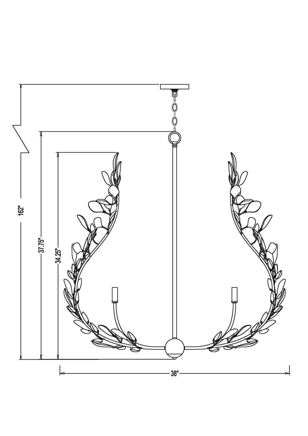 Lustre Claudine 38" – vue 6