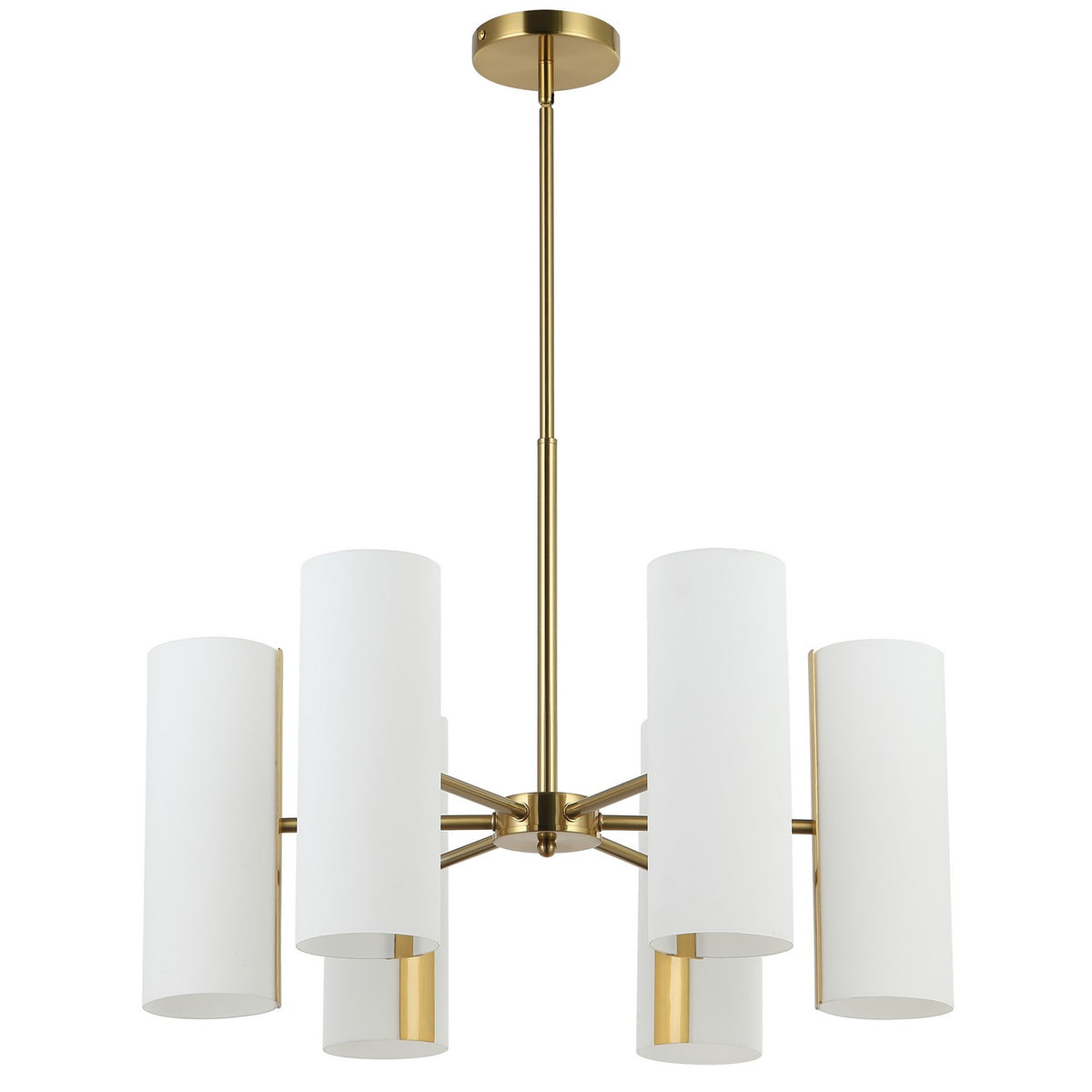 Lustre Cleta Blanc / Laiton vieilli – Dainolite