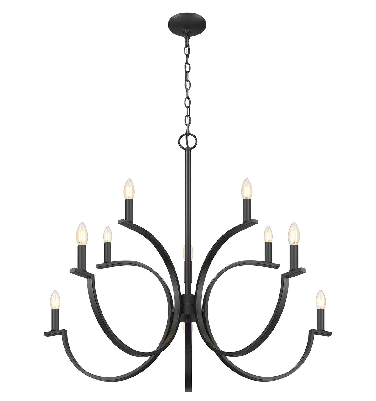 Lustre Cordelia Noir mat, 40" – vue 3