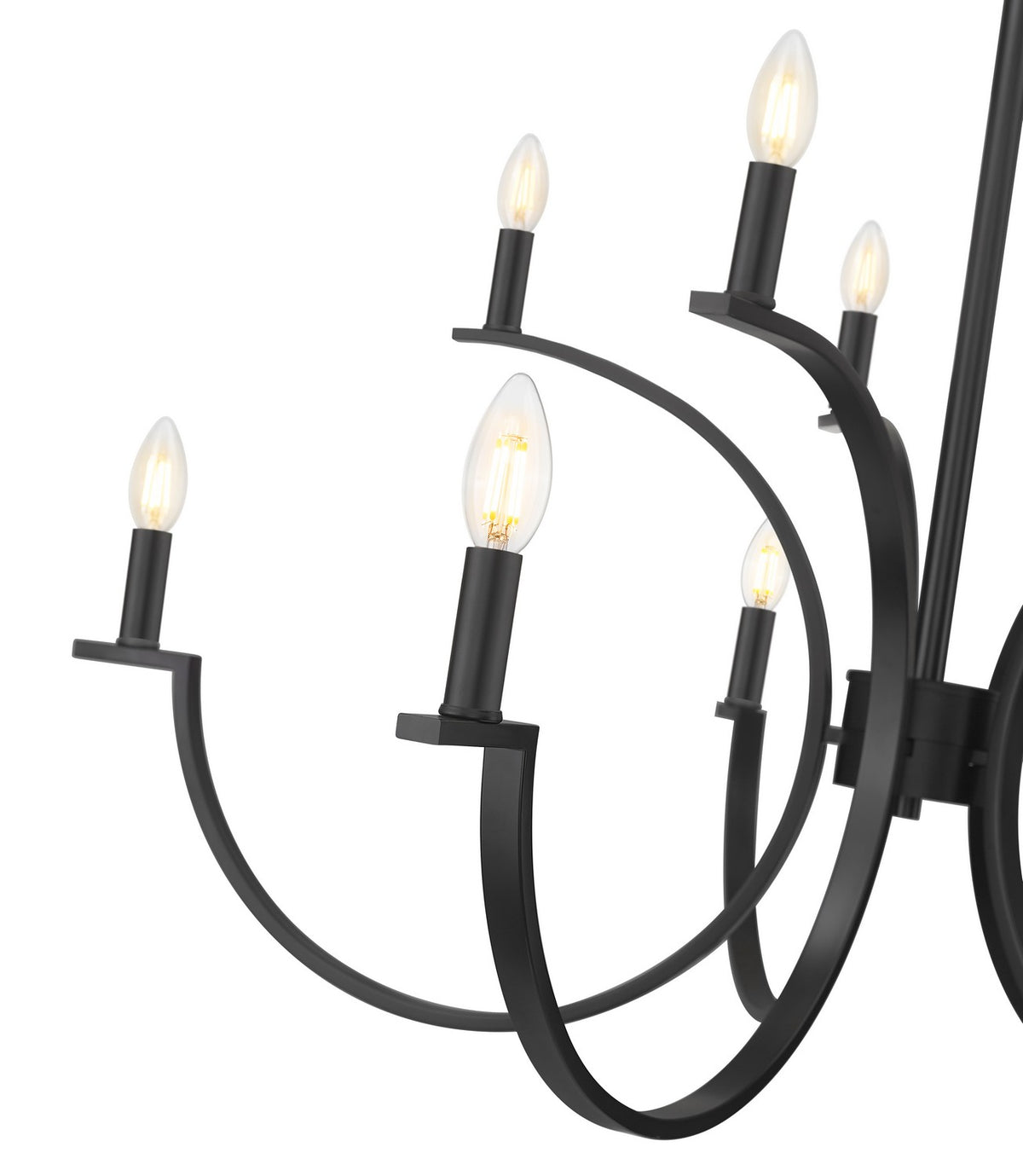 Lustre Cordelia Noir mat, 40" – vue 4