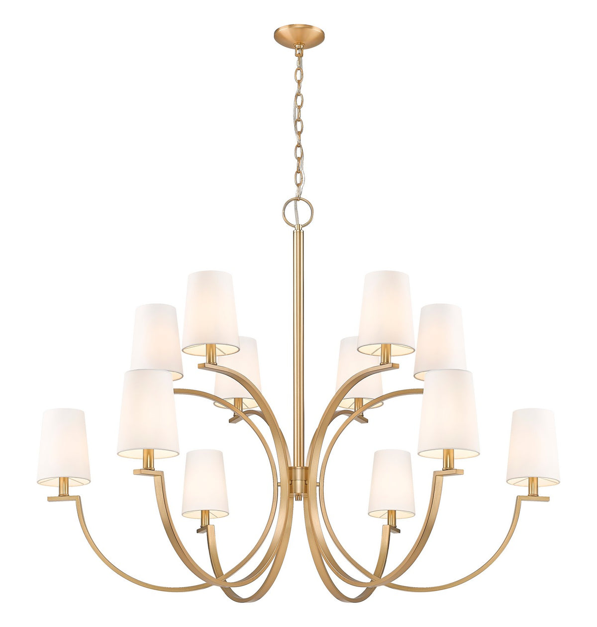 Lustre Cordelia Or moderne, 48" – vue 3