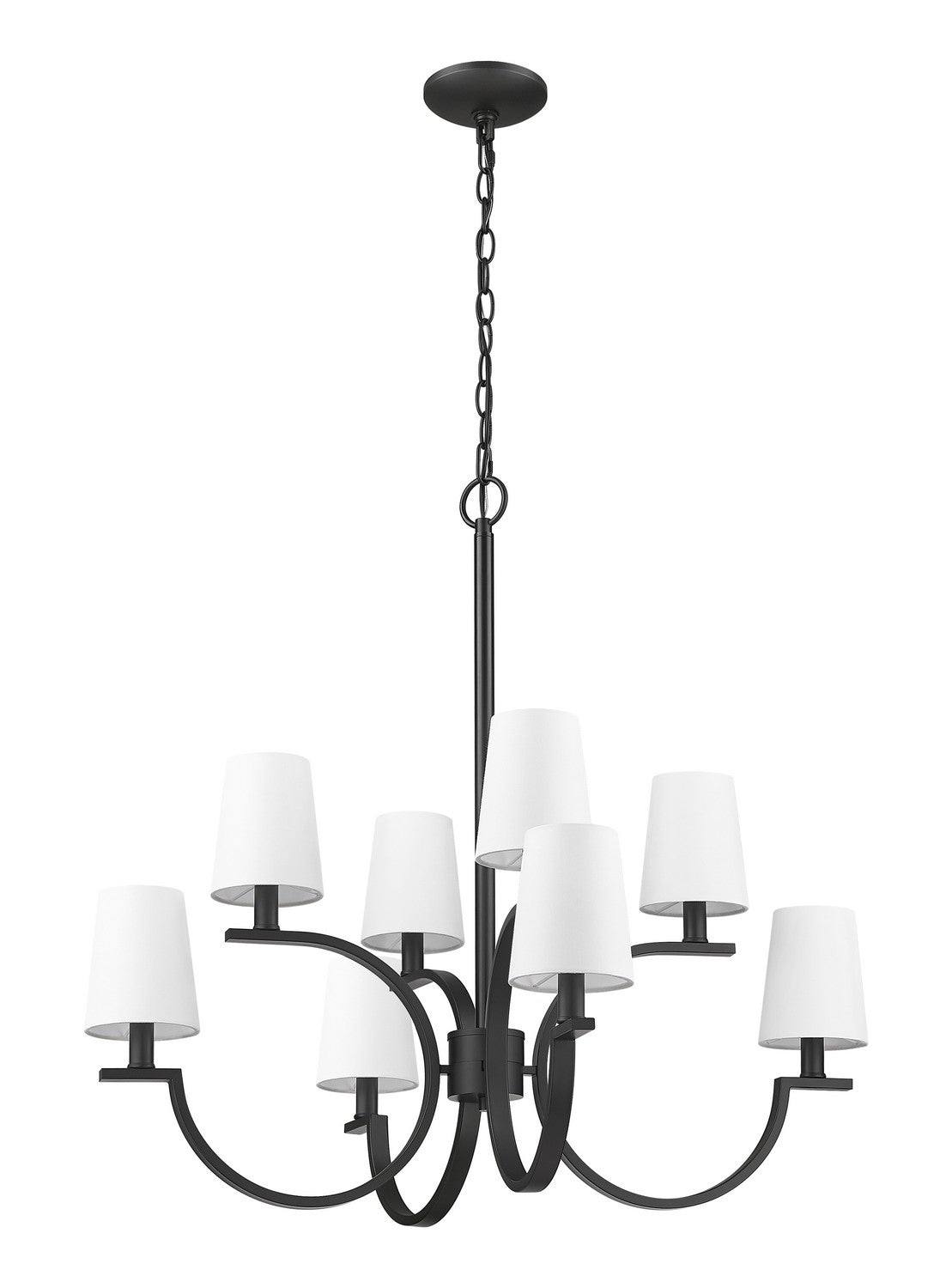 Lustre Cordelia Noir mat, 29 1/4" – vue 2