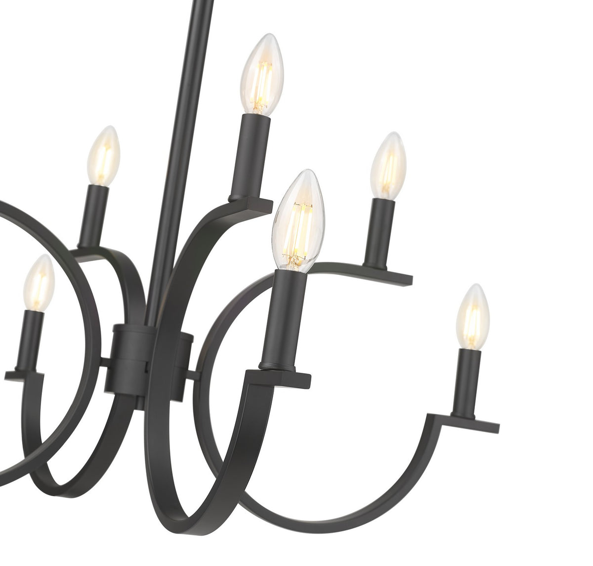 Lustre Cordelia Noir mat, 29 1/4" – vue 3