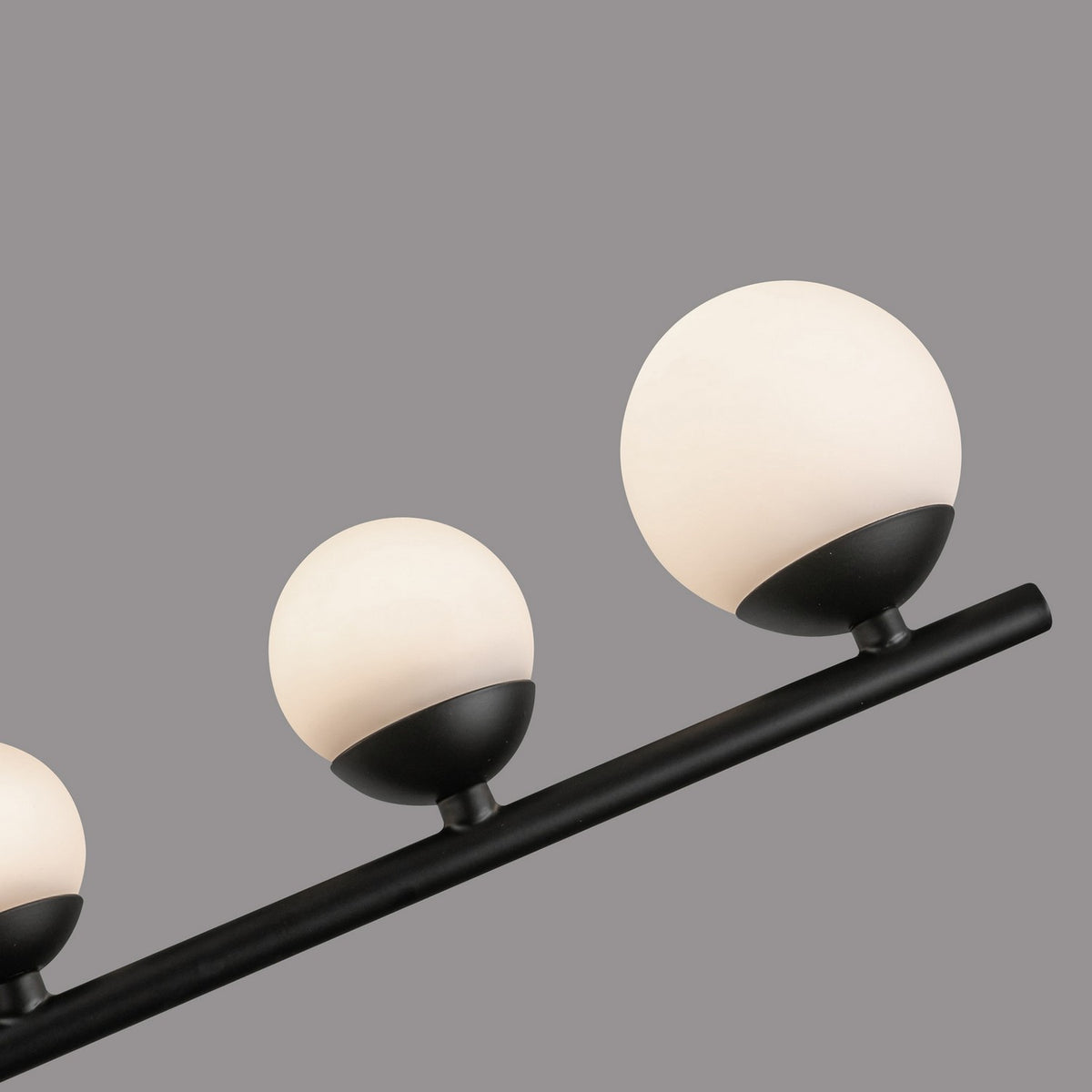Lustre Cypress Noir / Verre opale, 19" – vue 4