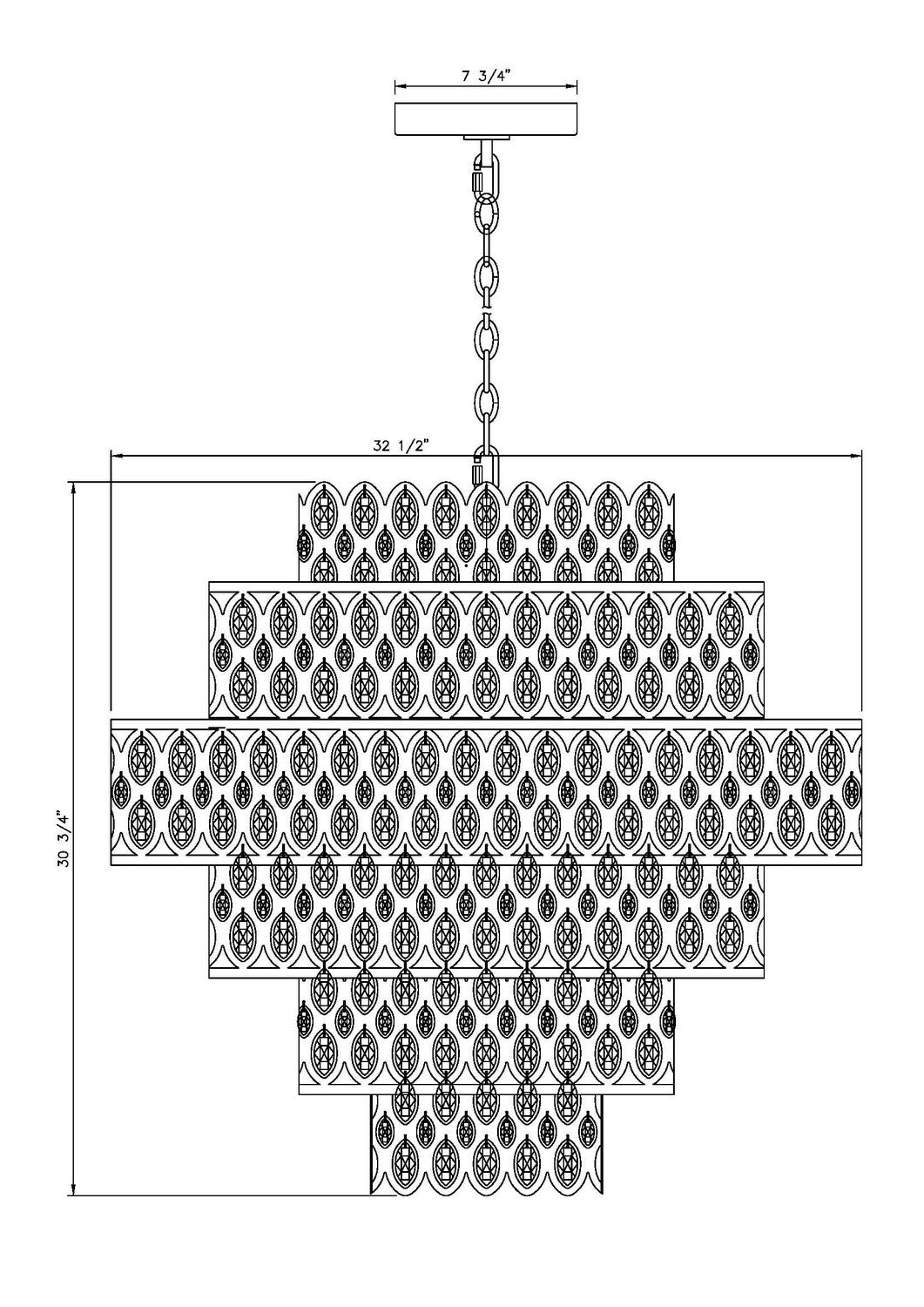 Lustre Dealey 32 1/2" – vue 6
