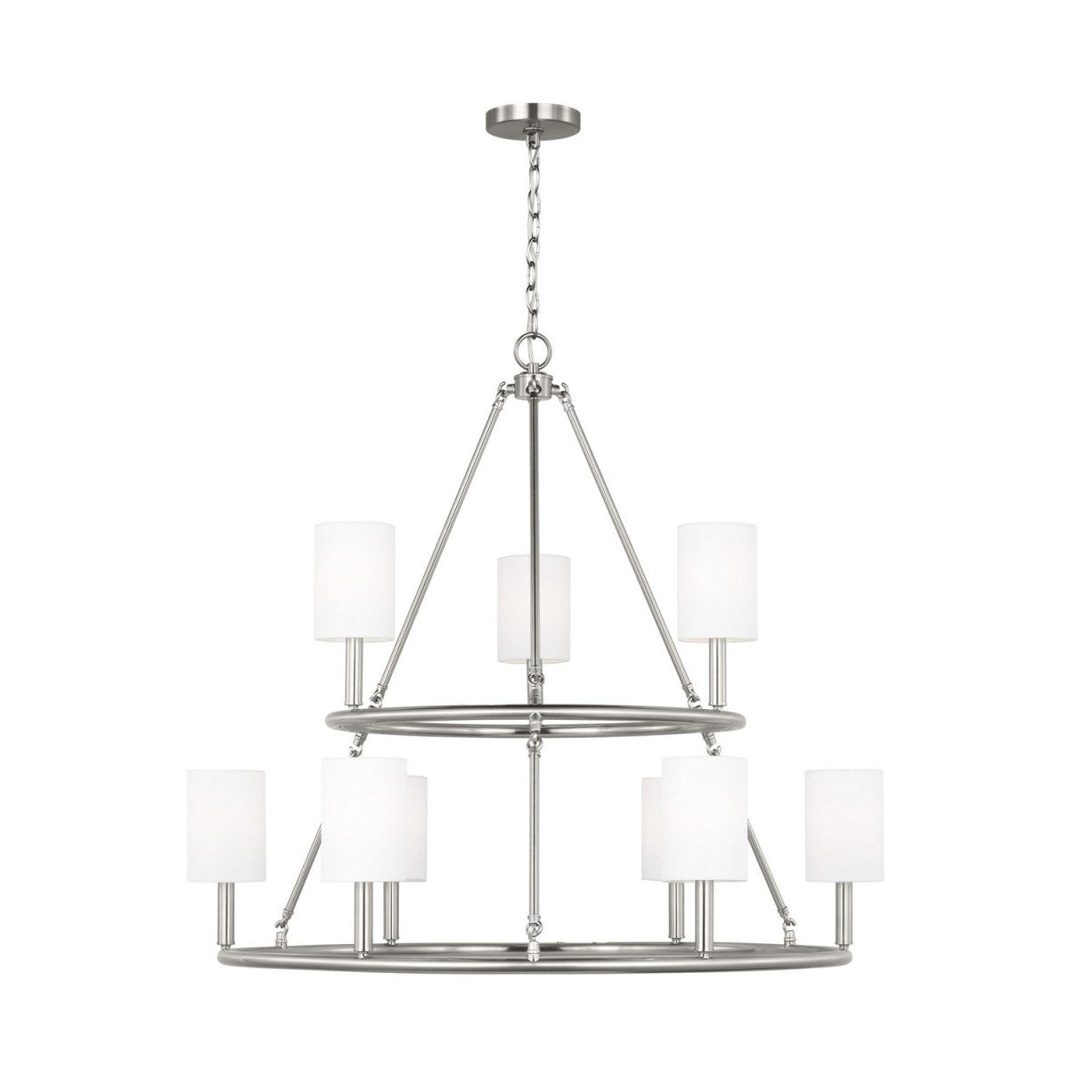 Lustre Egmont - Acier brossé 36" by Visual Comfort Studio | Luminaires & cie