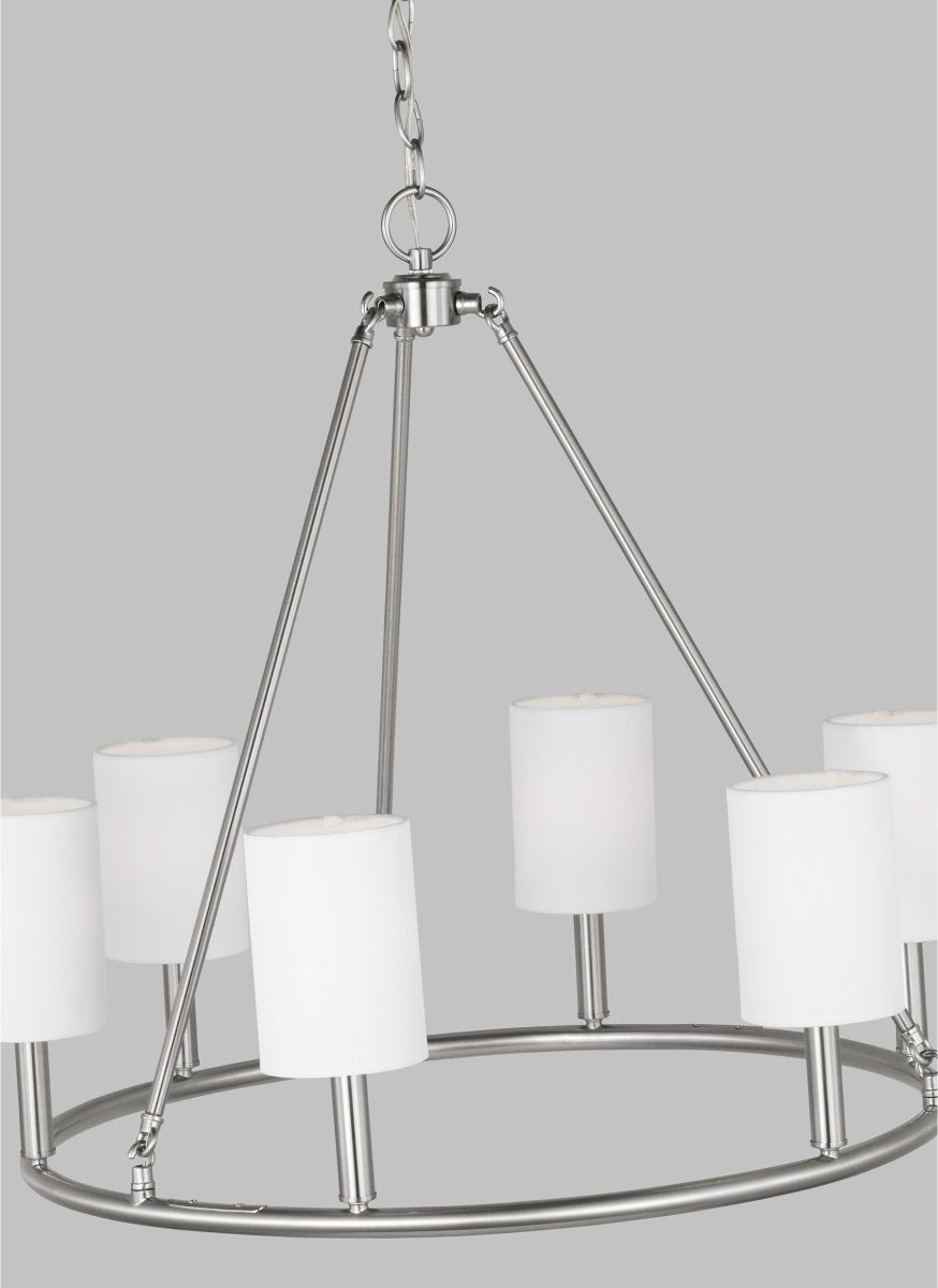Lustre Egmont - Laiton satiné 36" by Visual Comfort Studio | Luminaires & cie