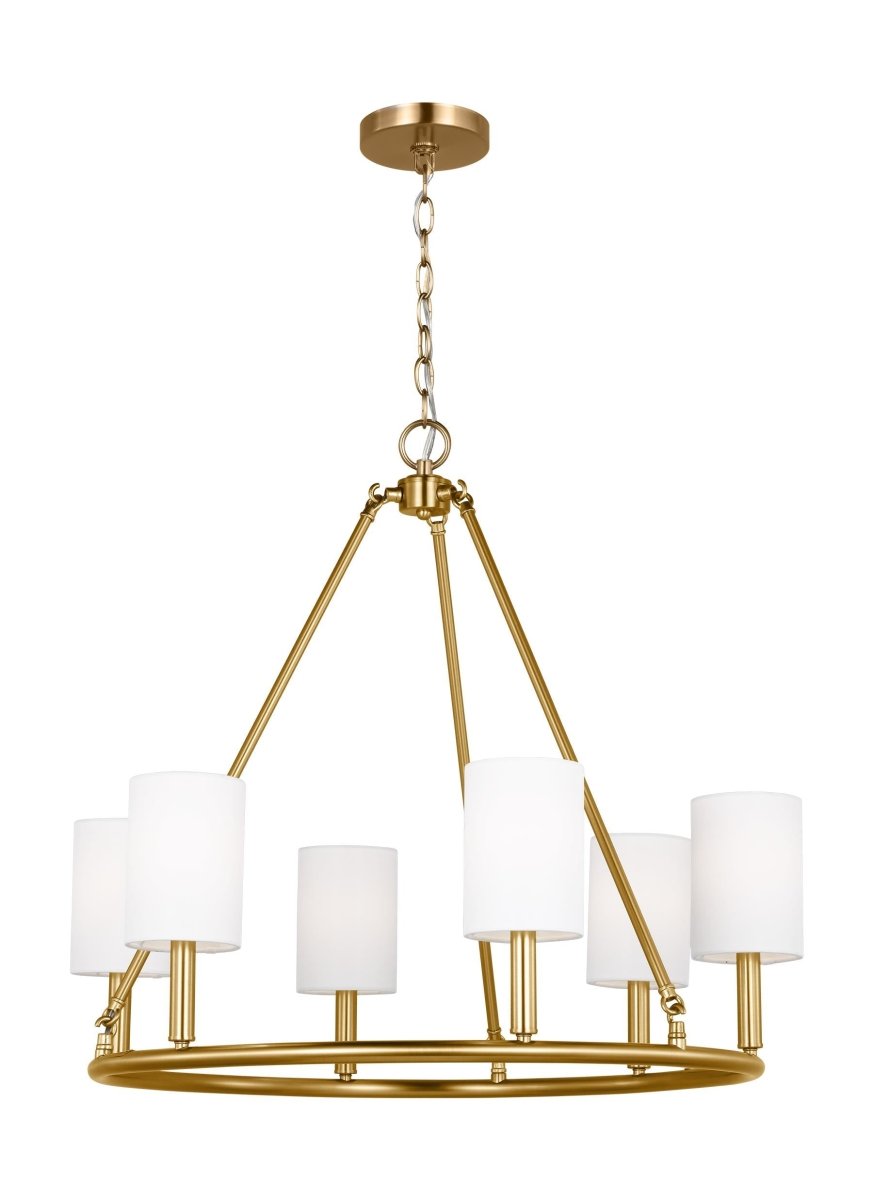 Lustre Egmont - Laiton satiné 36" by Visual Comfort Studio | Luminaires & cie