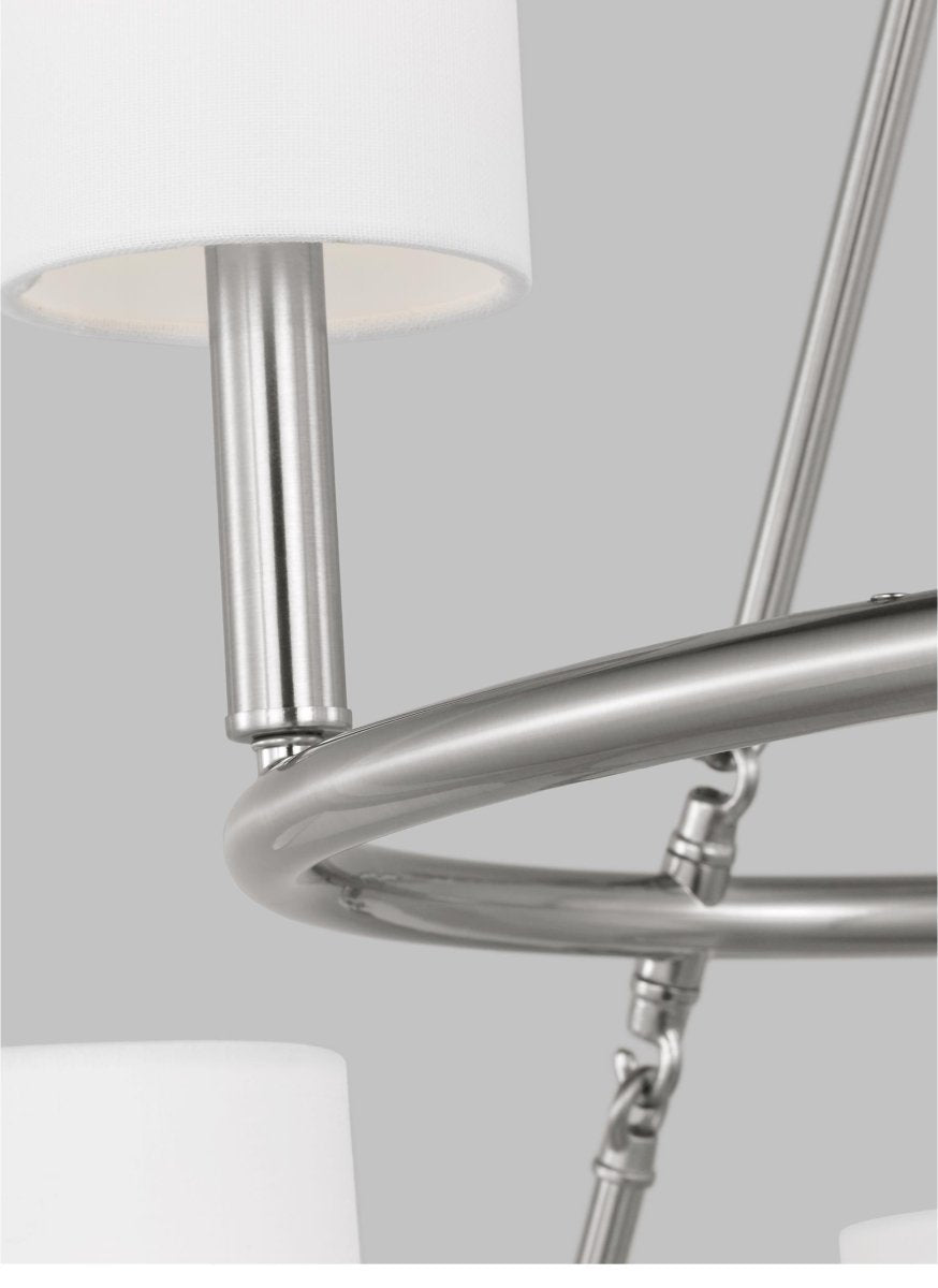 Lustre Egmont - Laiton satiné 36" by Visual Comfort Studio | Luminaires & cie