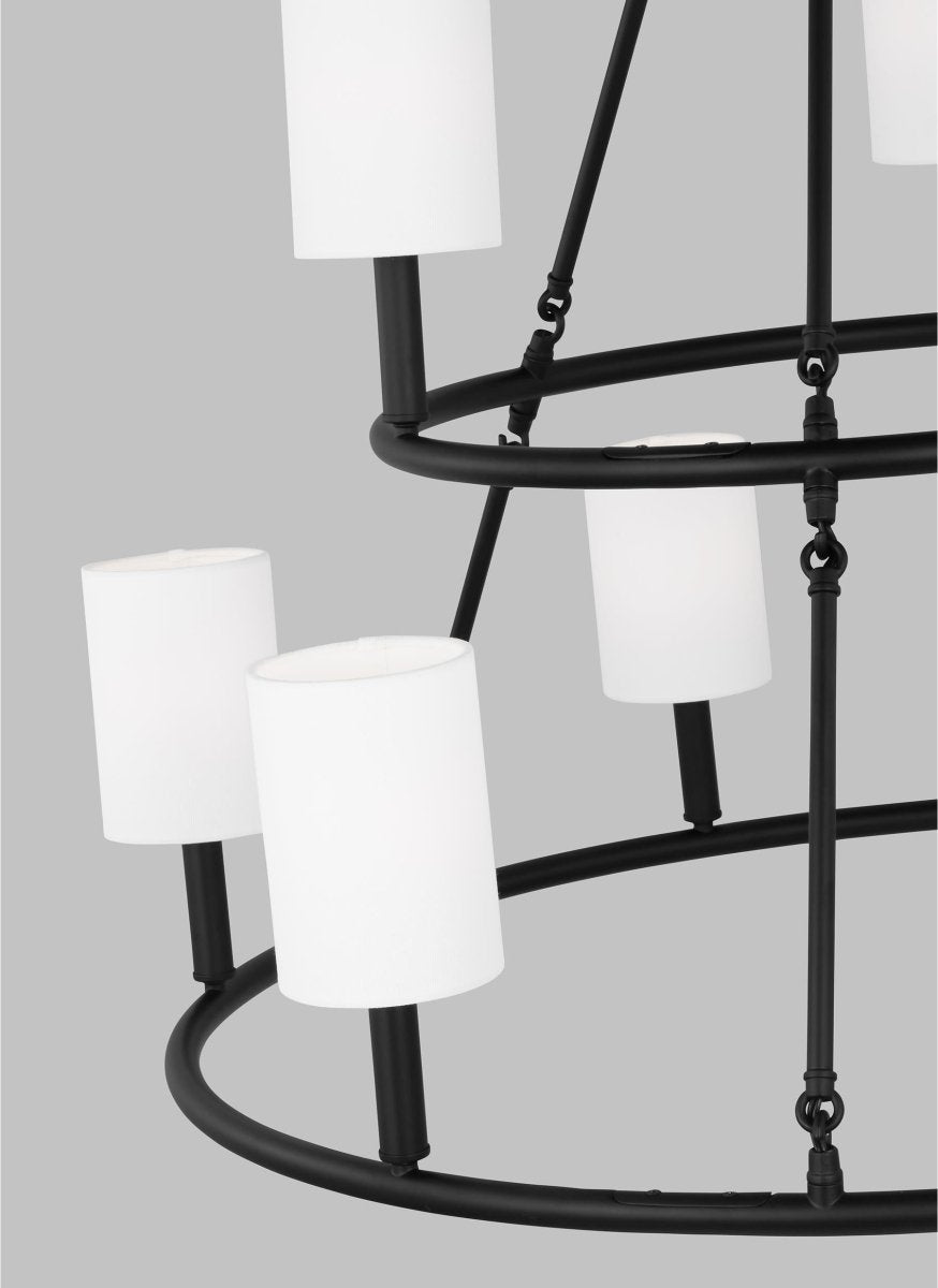 Lustre Egmont - Laiton satiné 36" by Visual Comfort Studio | Luminaires & cie