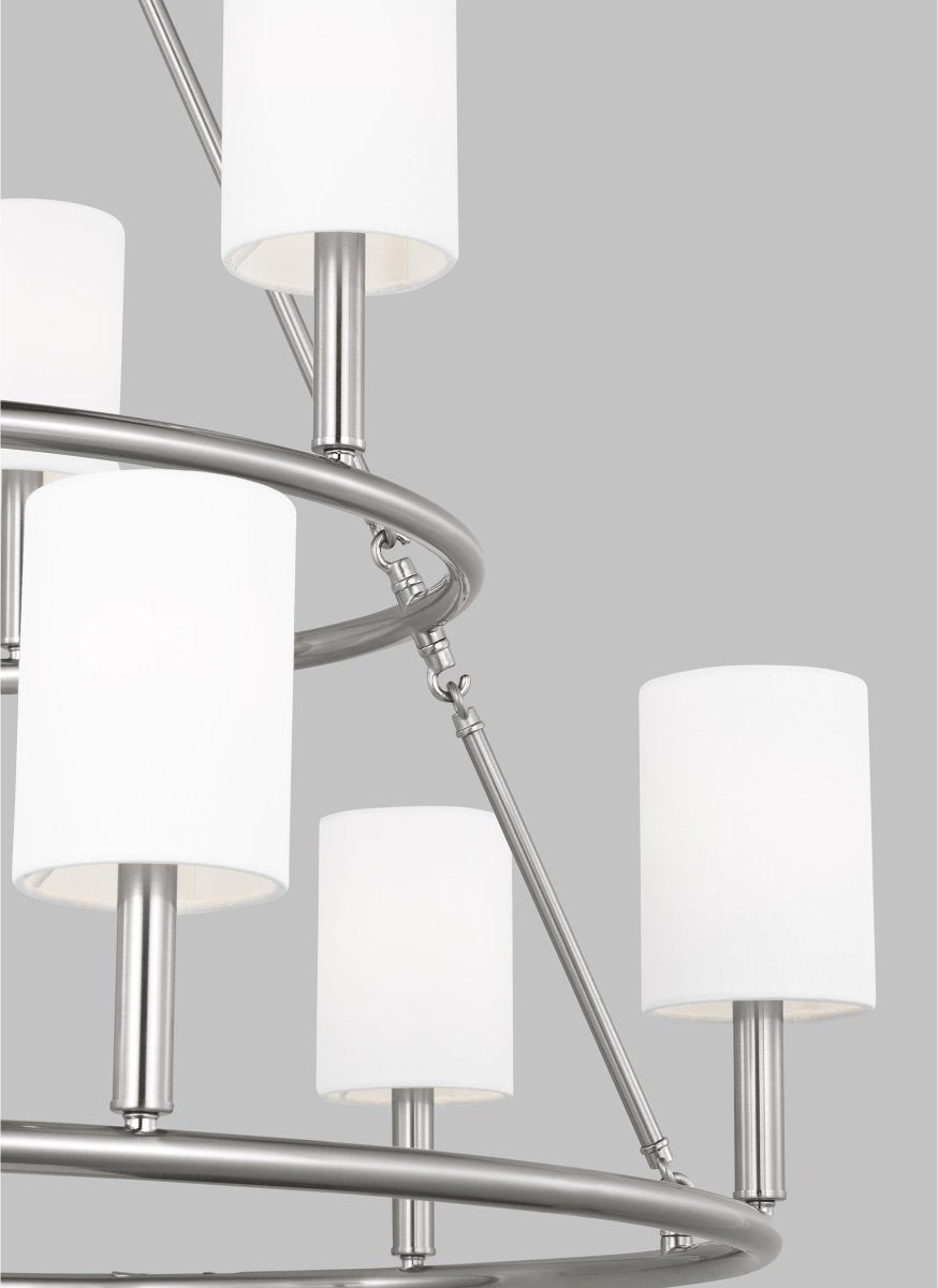 Lustre Egmont - Laiton satiné 36" by Visual Comfort Studio | Luminaires & cie