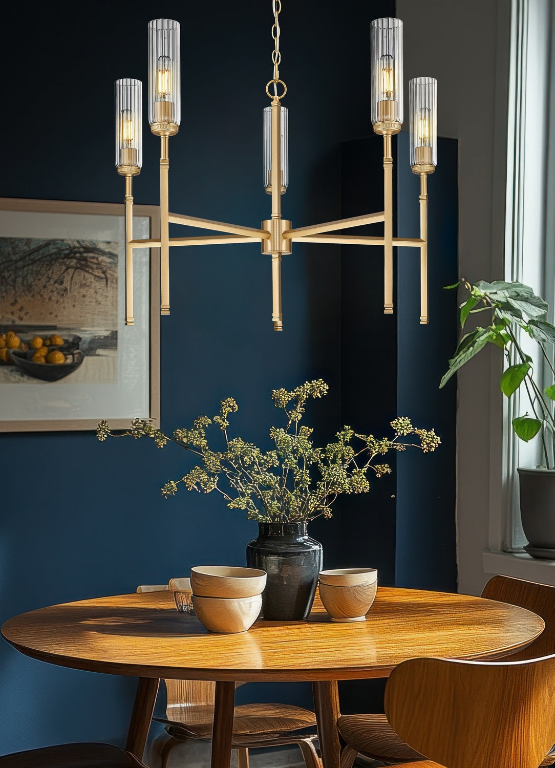 Lustre Esme Or moderne, nombre ampoules 5 – vue 4