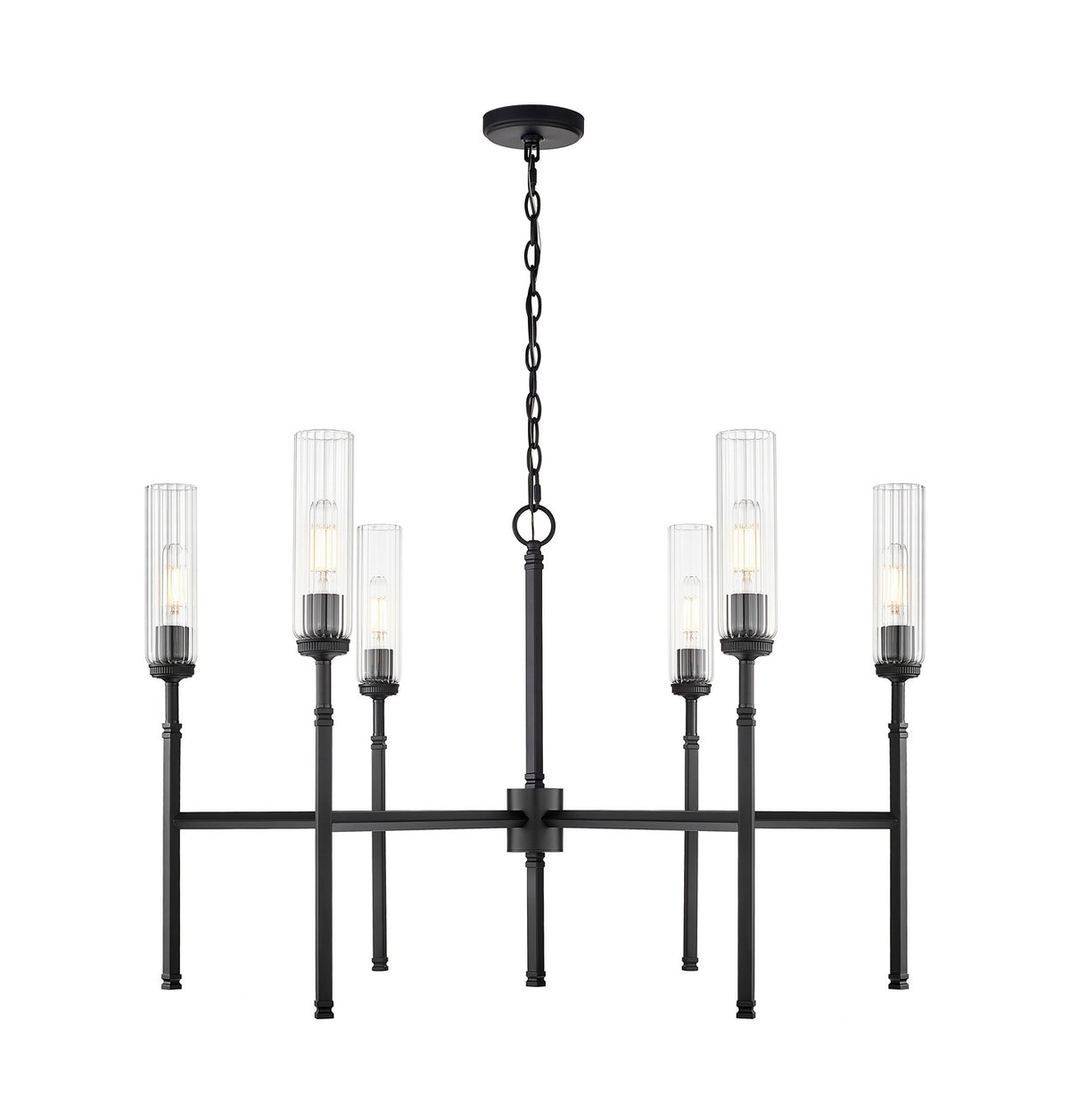 Lustre Esme Noir mat, nombre ampoules 6 – Z-Lite