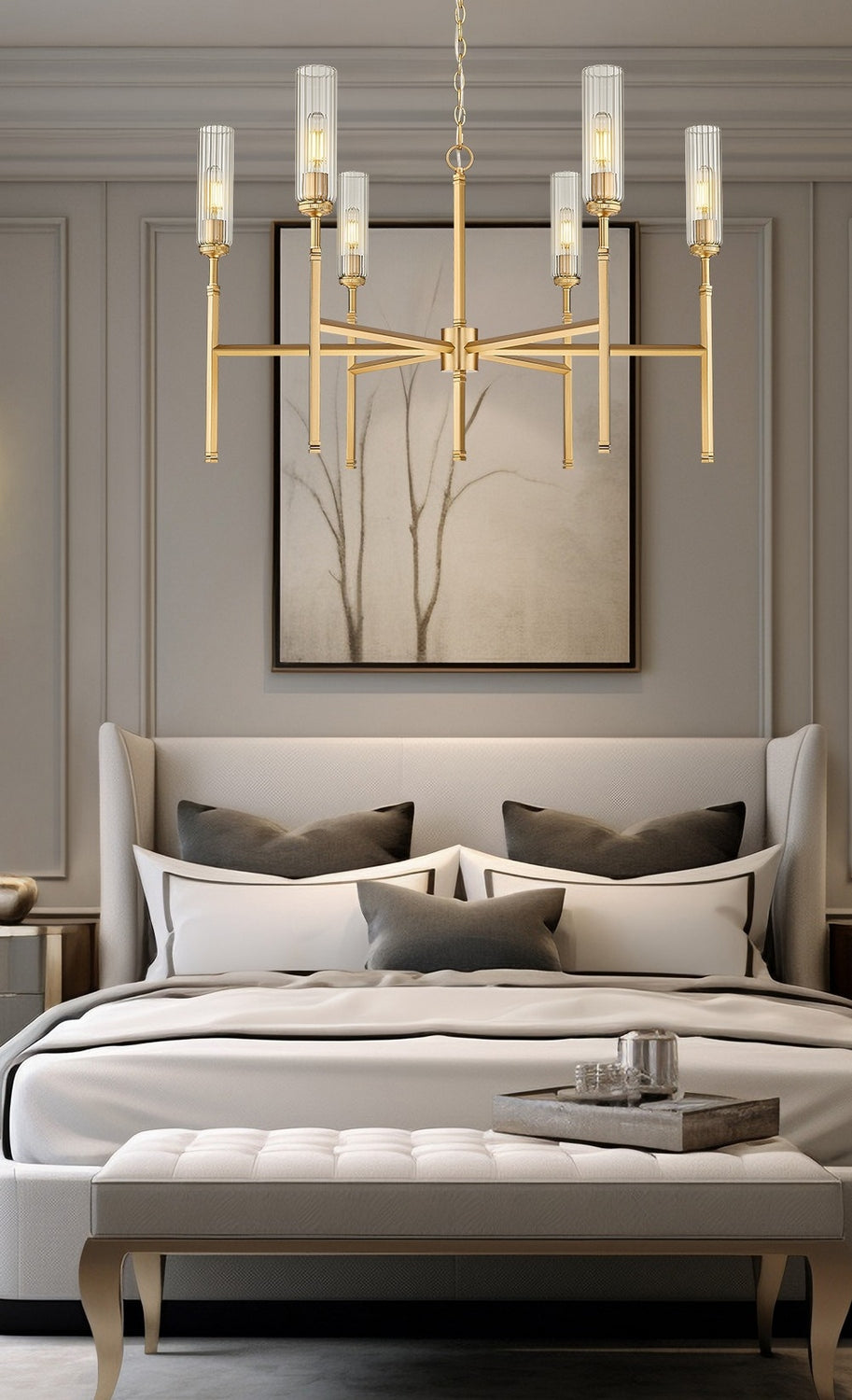 Lustre Esme Or moderne, nombre ampoules 6 – vue 7