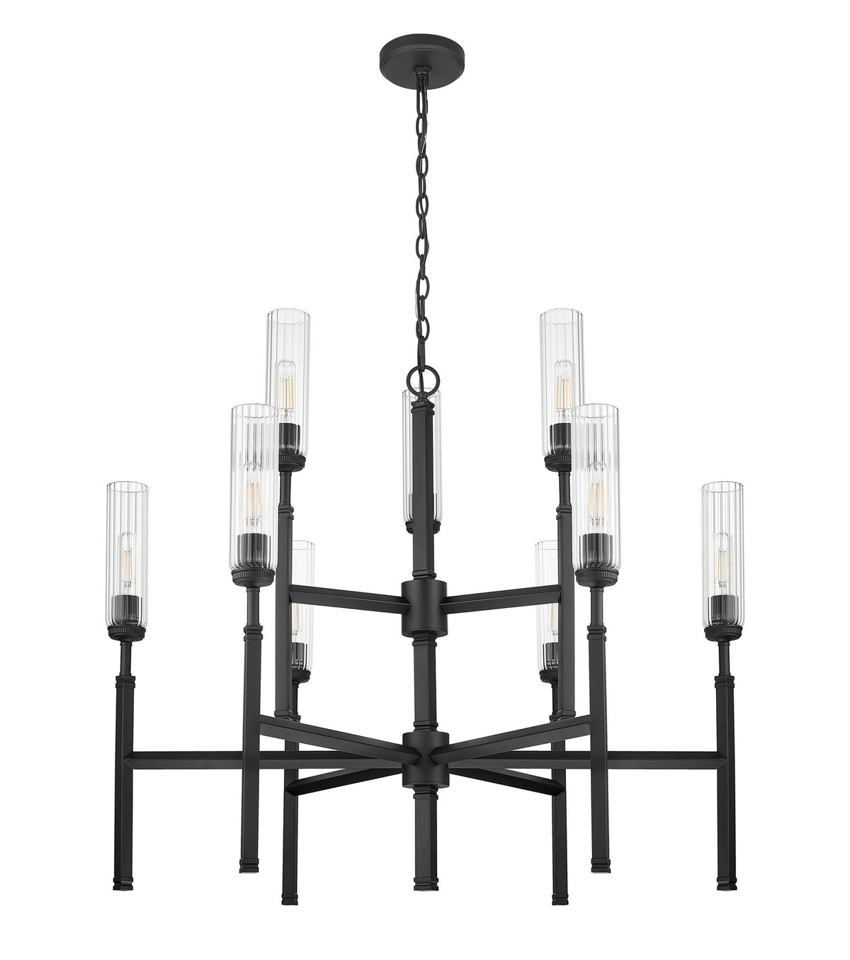 Lustre Esme Noir mat, nombre ampoules 9 – vue 5