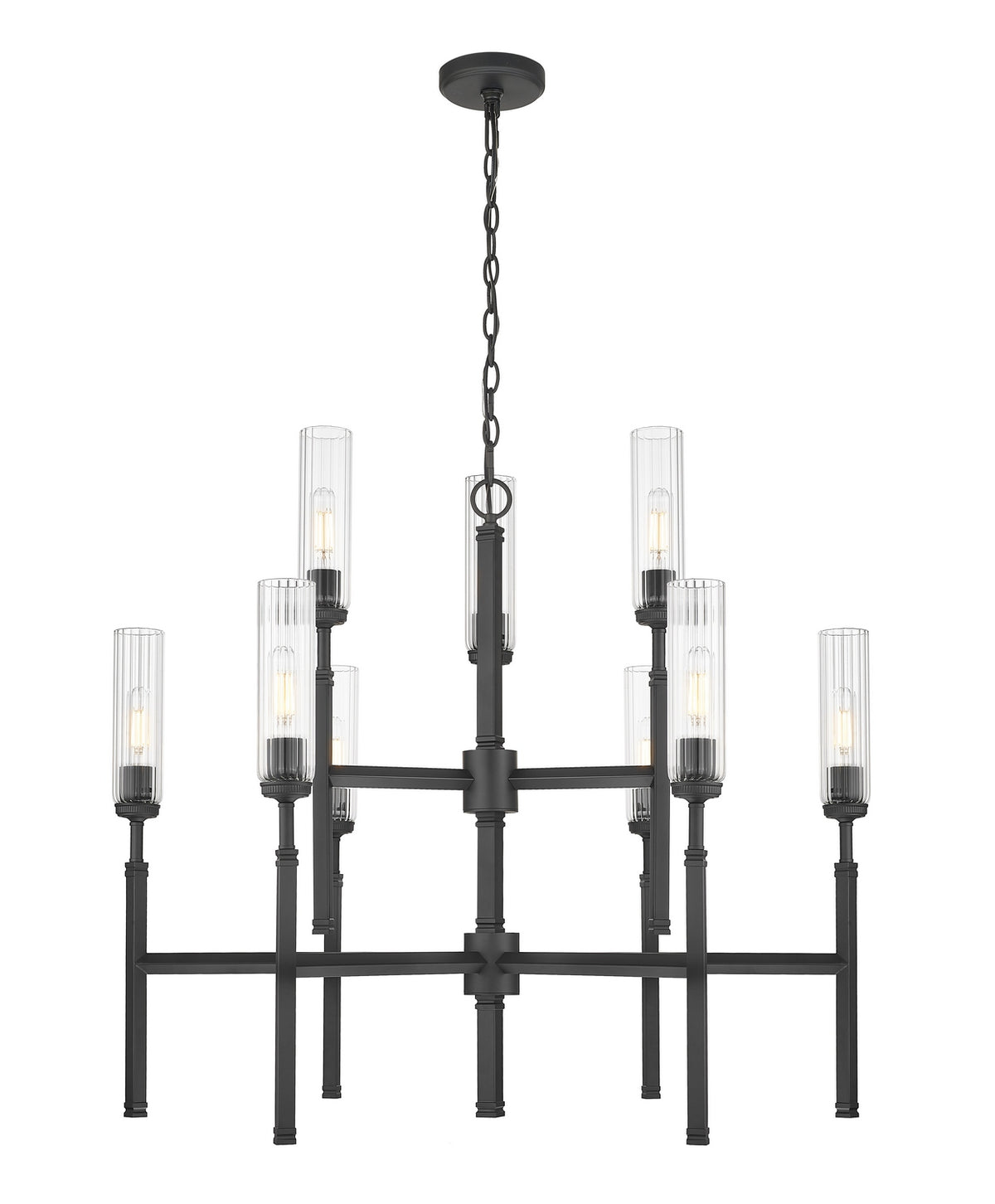 Lustre Esme Noir mat, nombre ampoules 9 – Z-Lite