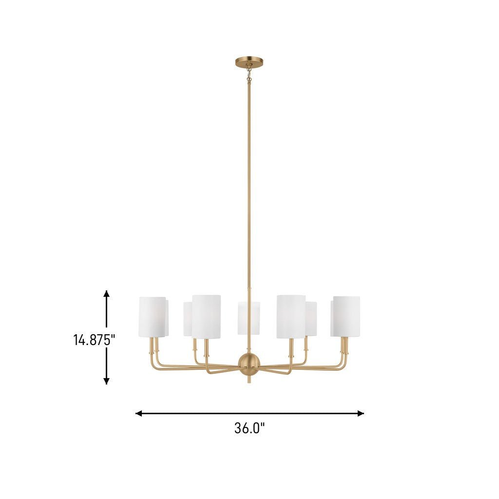 Lustre Foxdale - Nickel brossé 36" by Visual Comfort Studio | Luminaires & cie