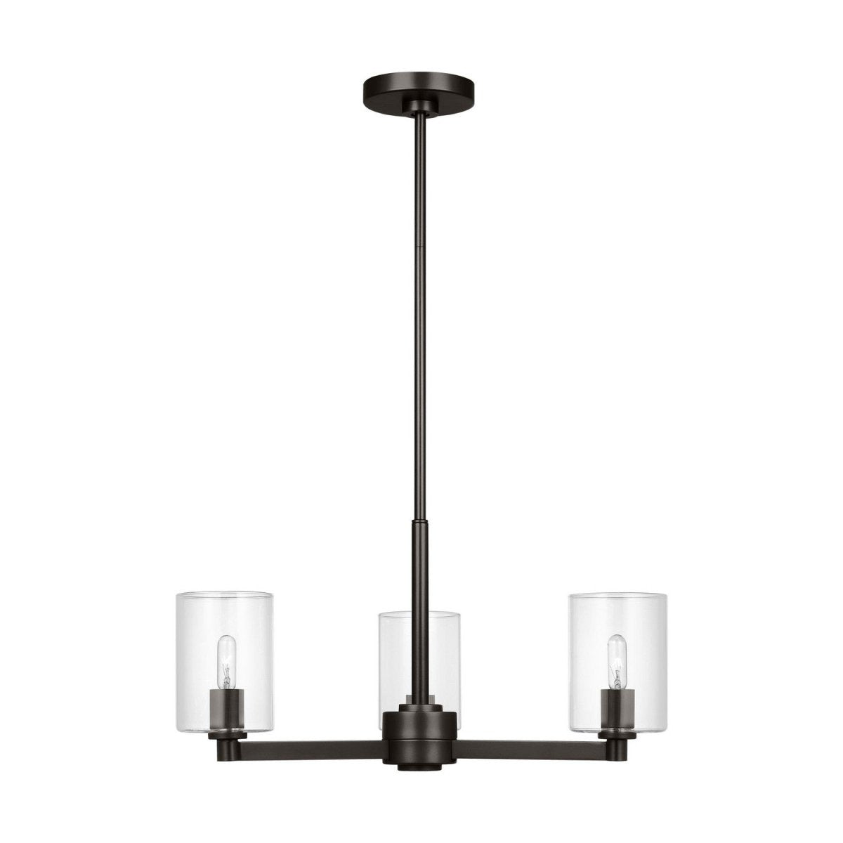 Lustre Fullton - Noir minuit Transparent 3 by Visual Comfort Studio | Luminaires & cie