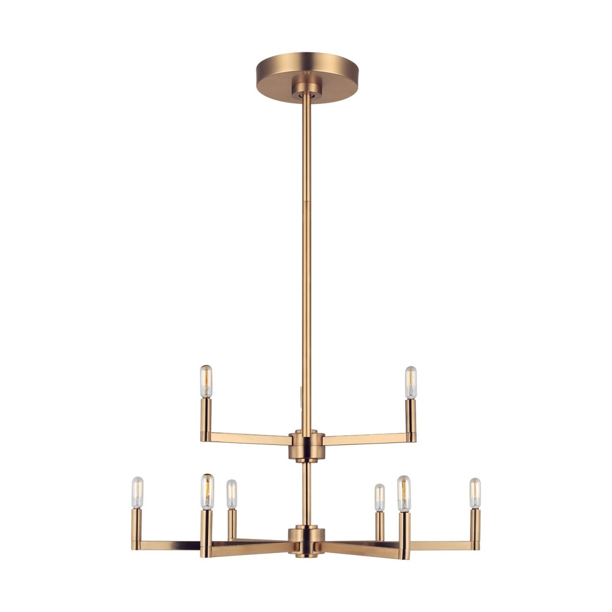 Lustre Fullton - Laiton satiné Non 9 by Visual Comfort Studio | Luminaires & cie