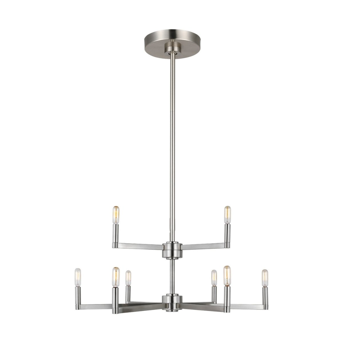 Lustre Fullton - Nickel brossé Non 9 by Visual Comfort Studio | Luminaires & cie