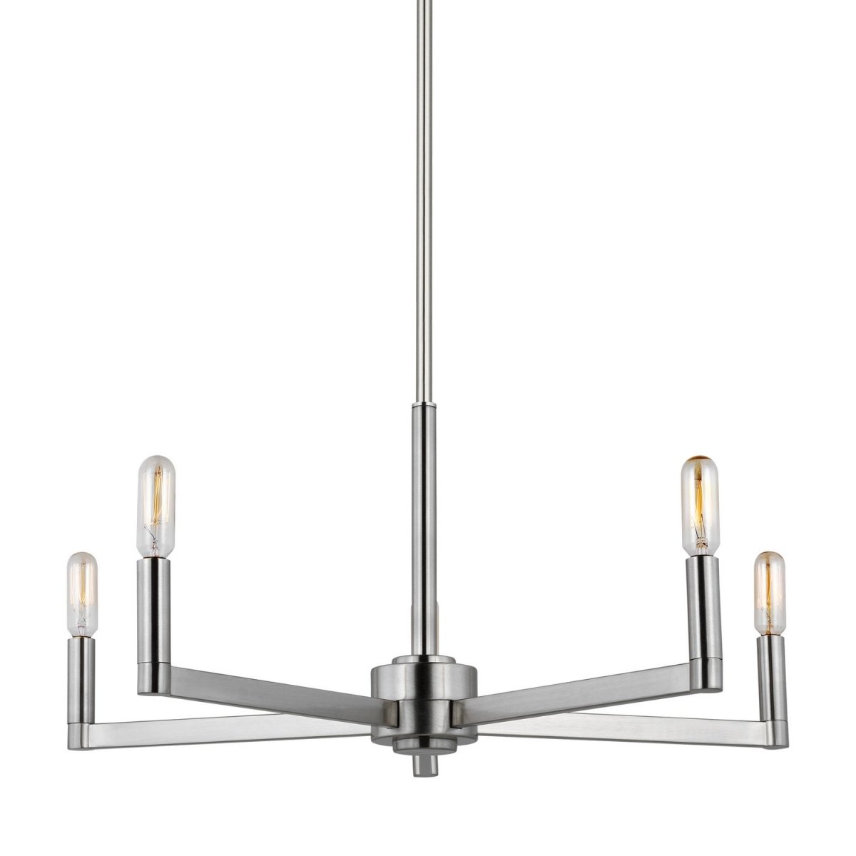 Lustre Fullton - Nickel brossé Transparent 9 by Visual Comfort Studio | Luminaires & cie