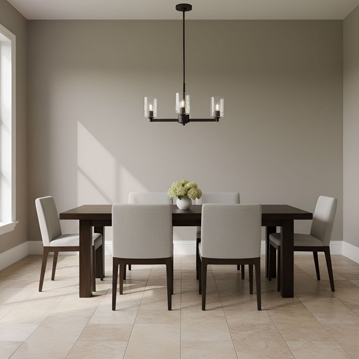 Lustre Fullton - Nickel brossé Transparent 9 by Visual Comfort Studio | Luminaires & cie