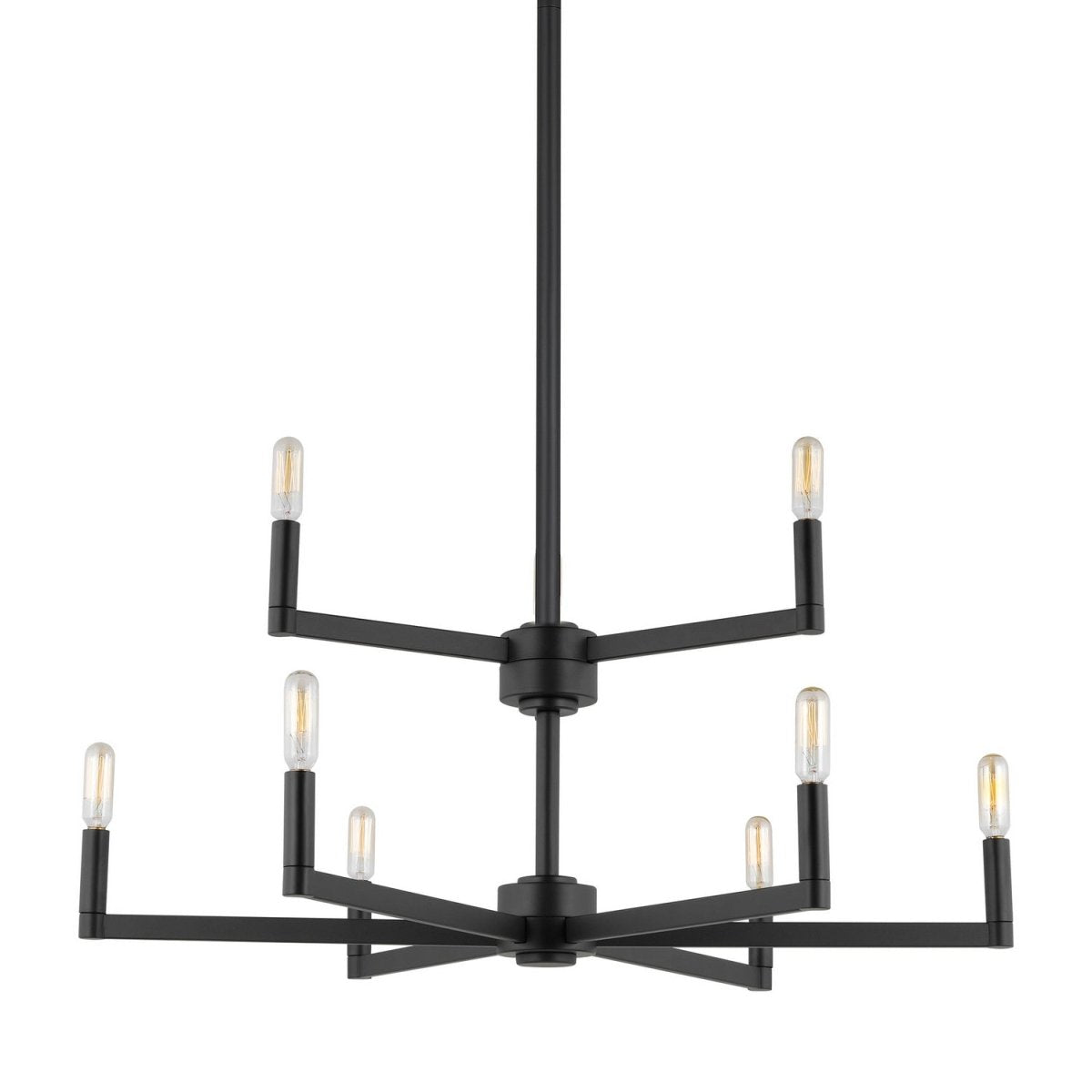 Lustre Fullton - Nickel brossé Transparent 9 by Visual Comfort Studio | Luminaires & cie