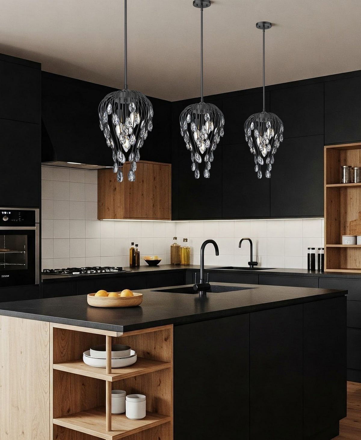 Lustre Gabriella Noir mat – vue 7