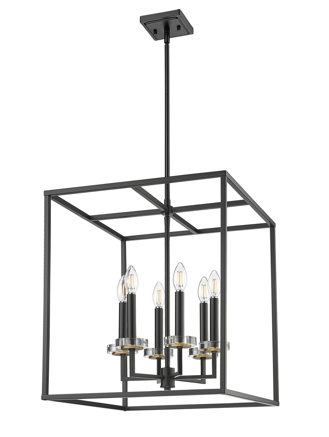 Lustre Gaultier Noir mat + Or moderne, 18", 21 1/2" – vue 2