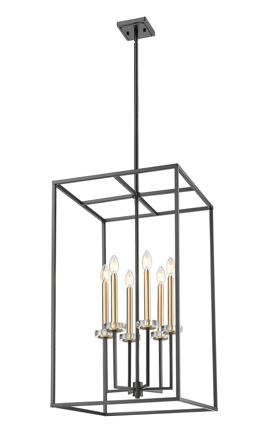 Lustre Gaultier Noir mat + Or moderne, 18", 32 3/4" – vue 4