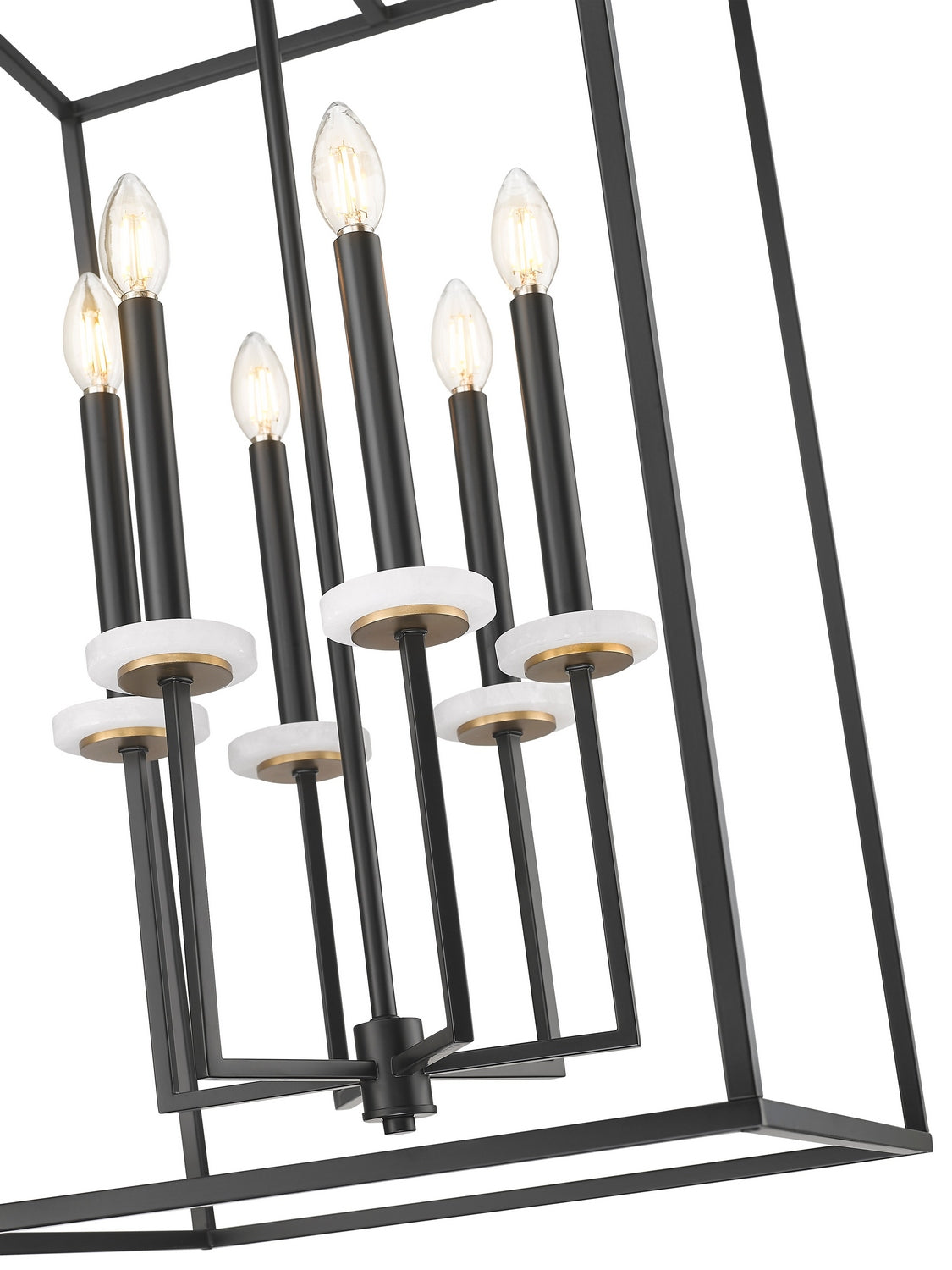 Lustre Gaultier Noir mat + Or moderne, 18", 32 3/4" – vue 5