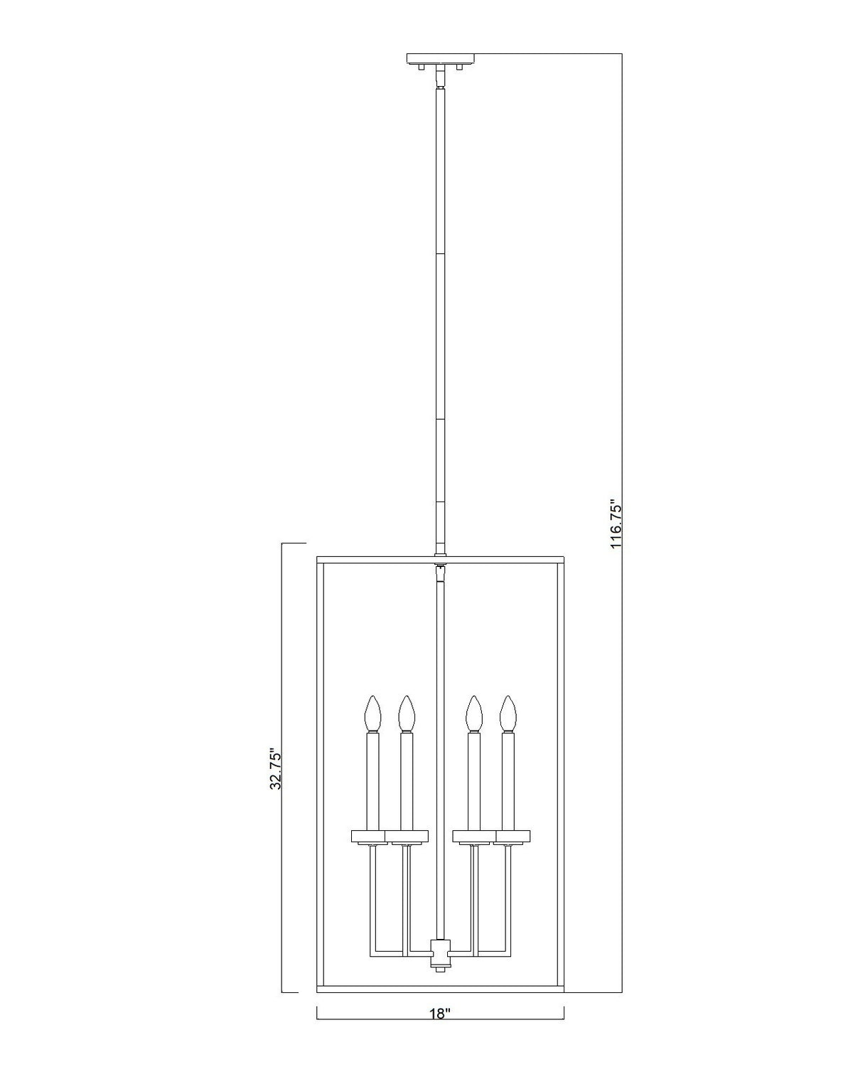 Lustre Gaultier Noir mat + Or moderne, 18", 32 3/4" – vue 6