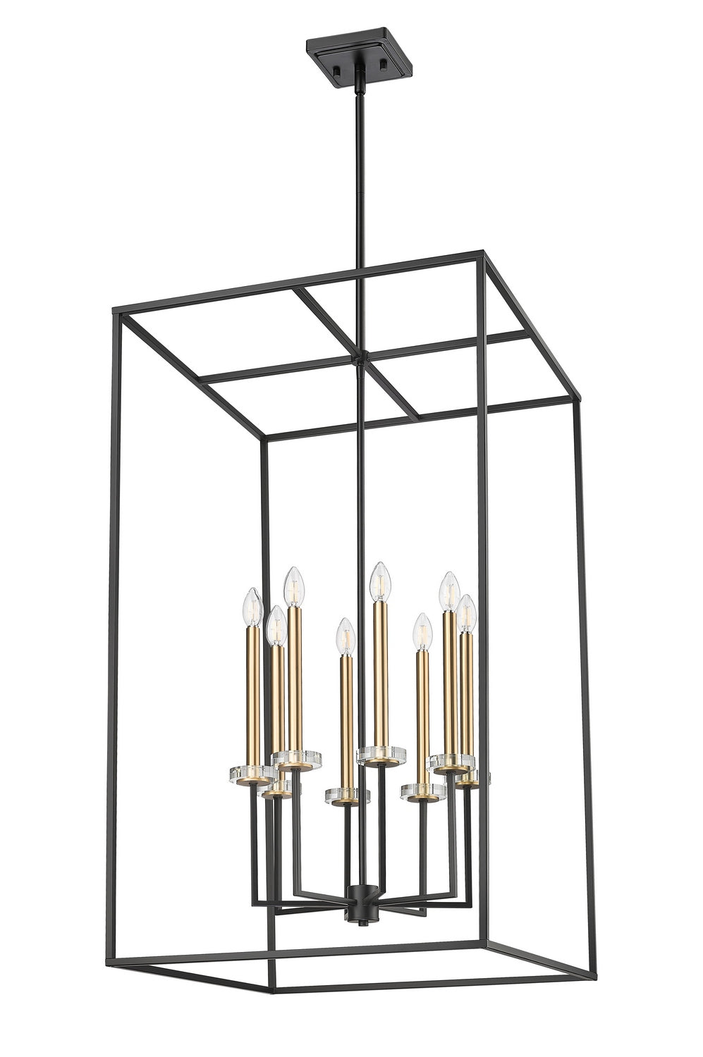 Lustre Gaultier Noir mat + Or moderne, 24", 45 1/4" – vue 2