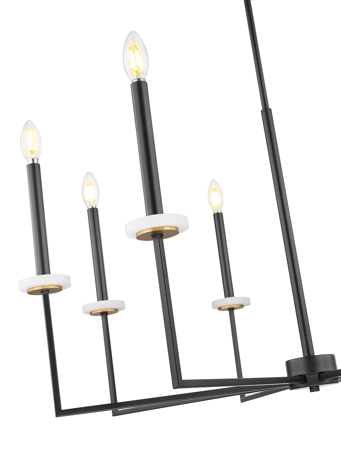 Lustre Gaultier Noir mat + Or moderne, 35 1/4", 45 1/4" – vue 4