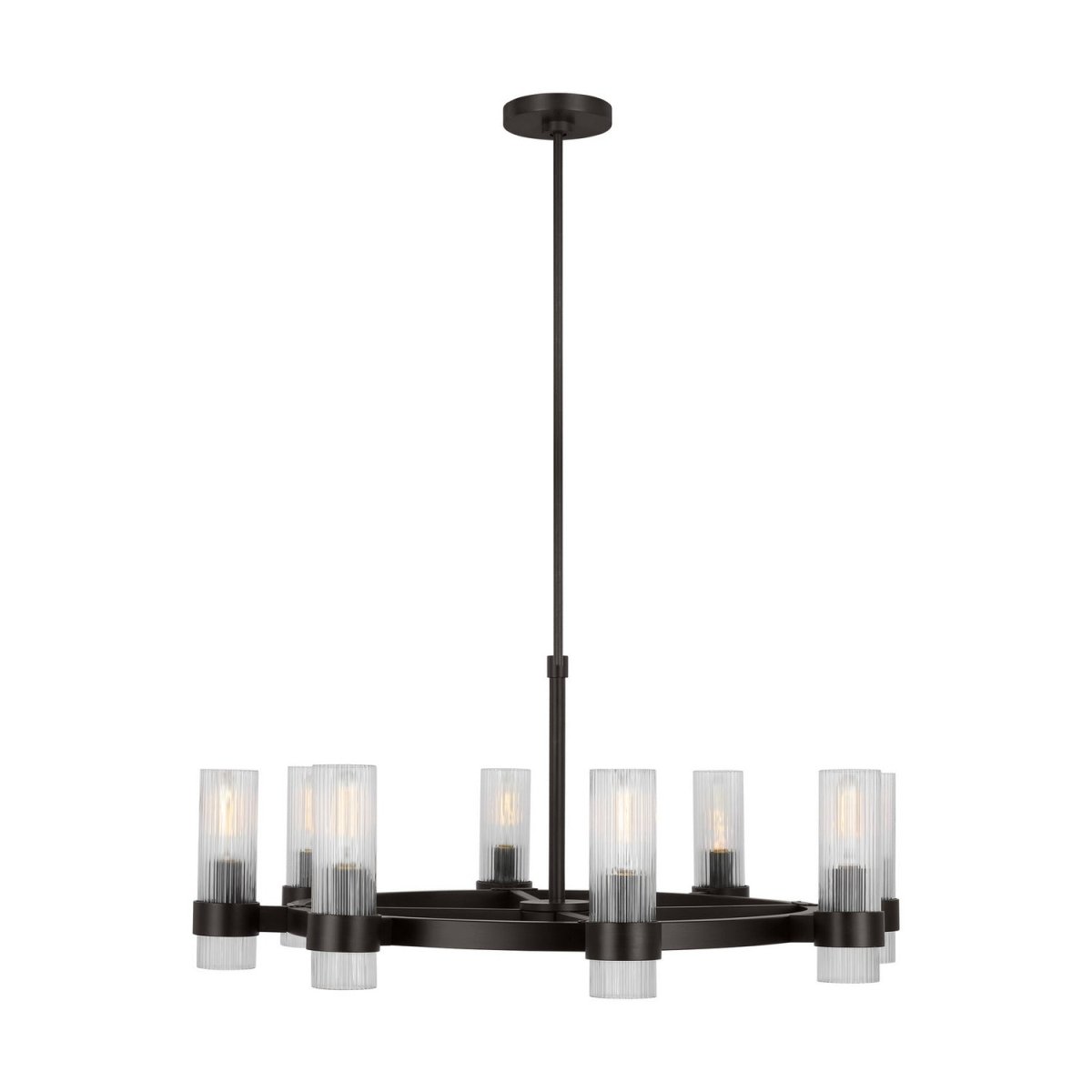 Lustre Geneva - Fer vieilli 33" by Visual Comfort Studio | Luminaires & cie