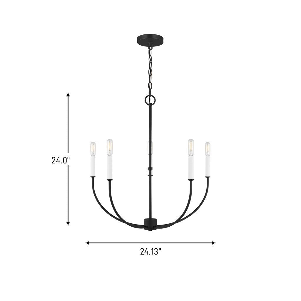 Lustre Greenwich - Nickel brossé 32" by Visual Comfort Studio | Luminaires & cie