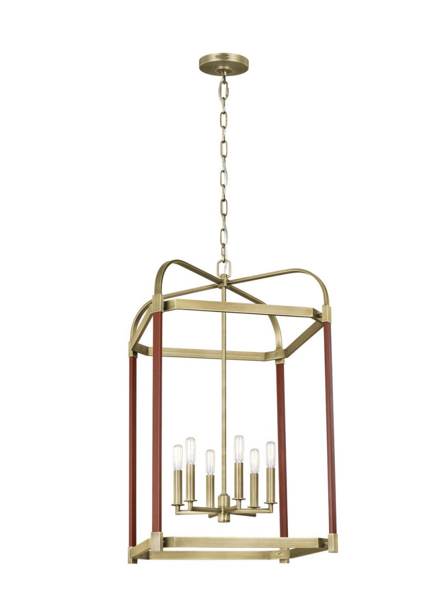 Lustre Hadley - Laiton vieilli dans le temps by Visual Comfort Studio | Luminaires & cie