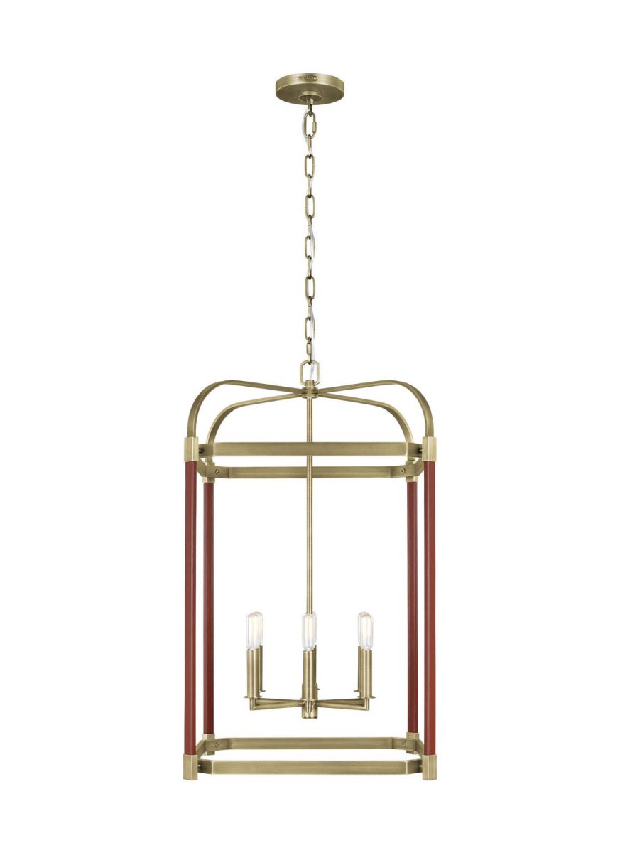 Lustre Hadley - Laiton vieilli dans le temps by Visual Comfort Studio | Luminaires & cie