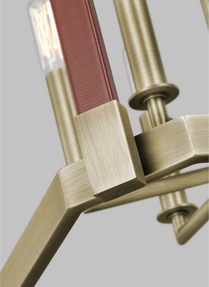 Lustre Hadley - Laiton vieilli dans le temps by Visual Comfort Studio | Luminaires & cie