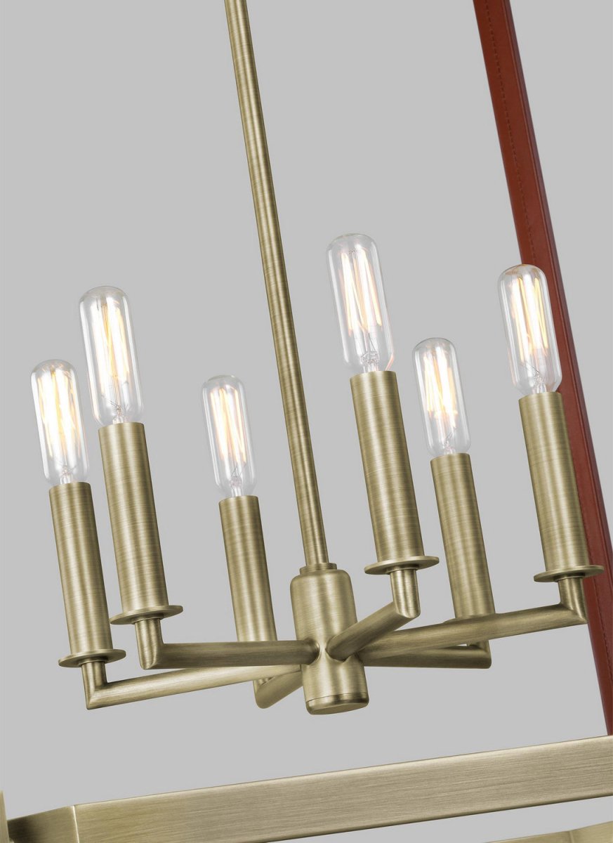 Lustre Hadley - Laiton vieilli dans le temps by Visual Comfort Studio | Luminaires & cie
