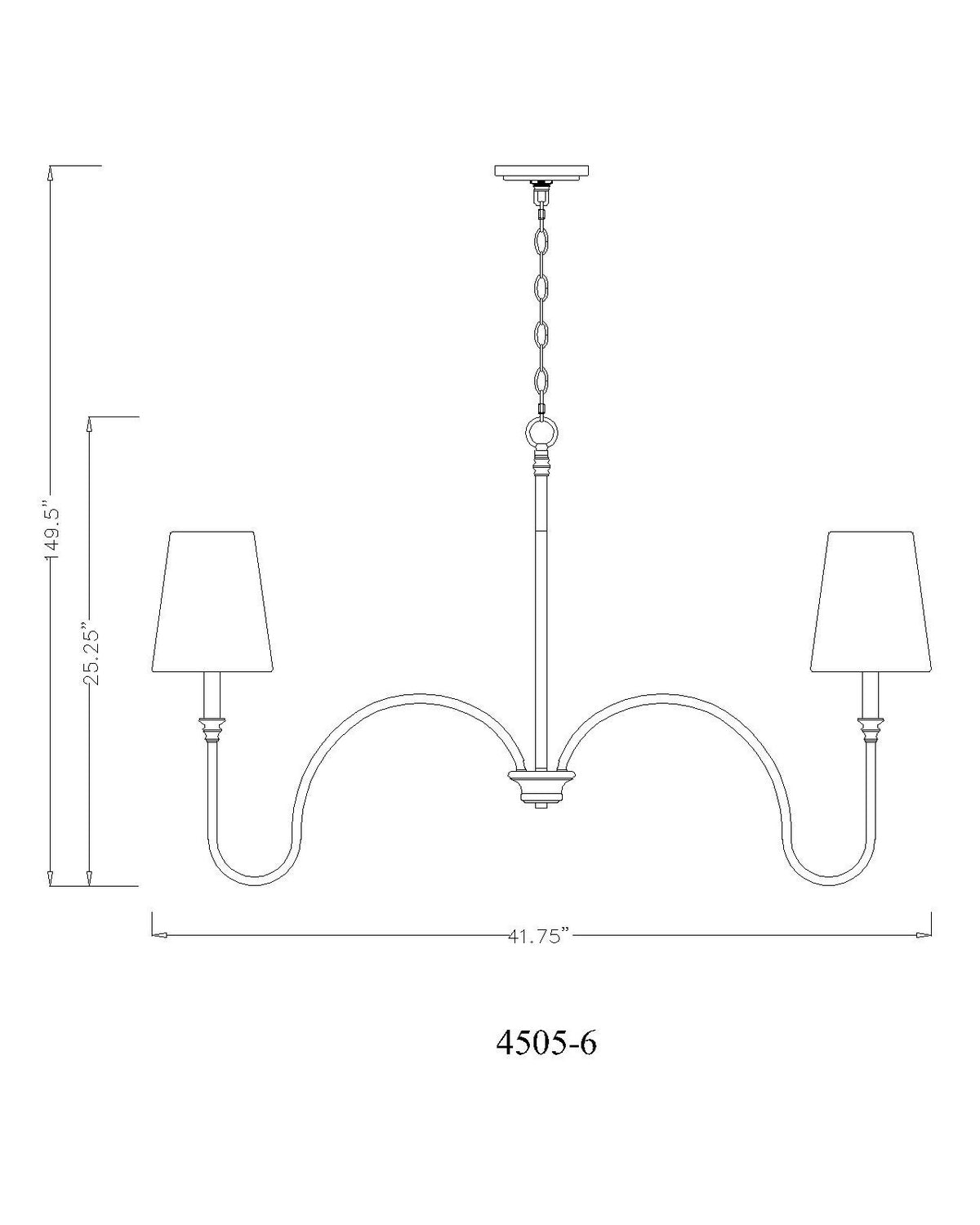 Lustre Jisele Noir mat, 41 3/4" – vue 6