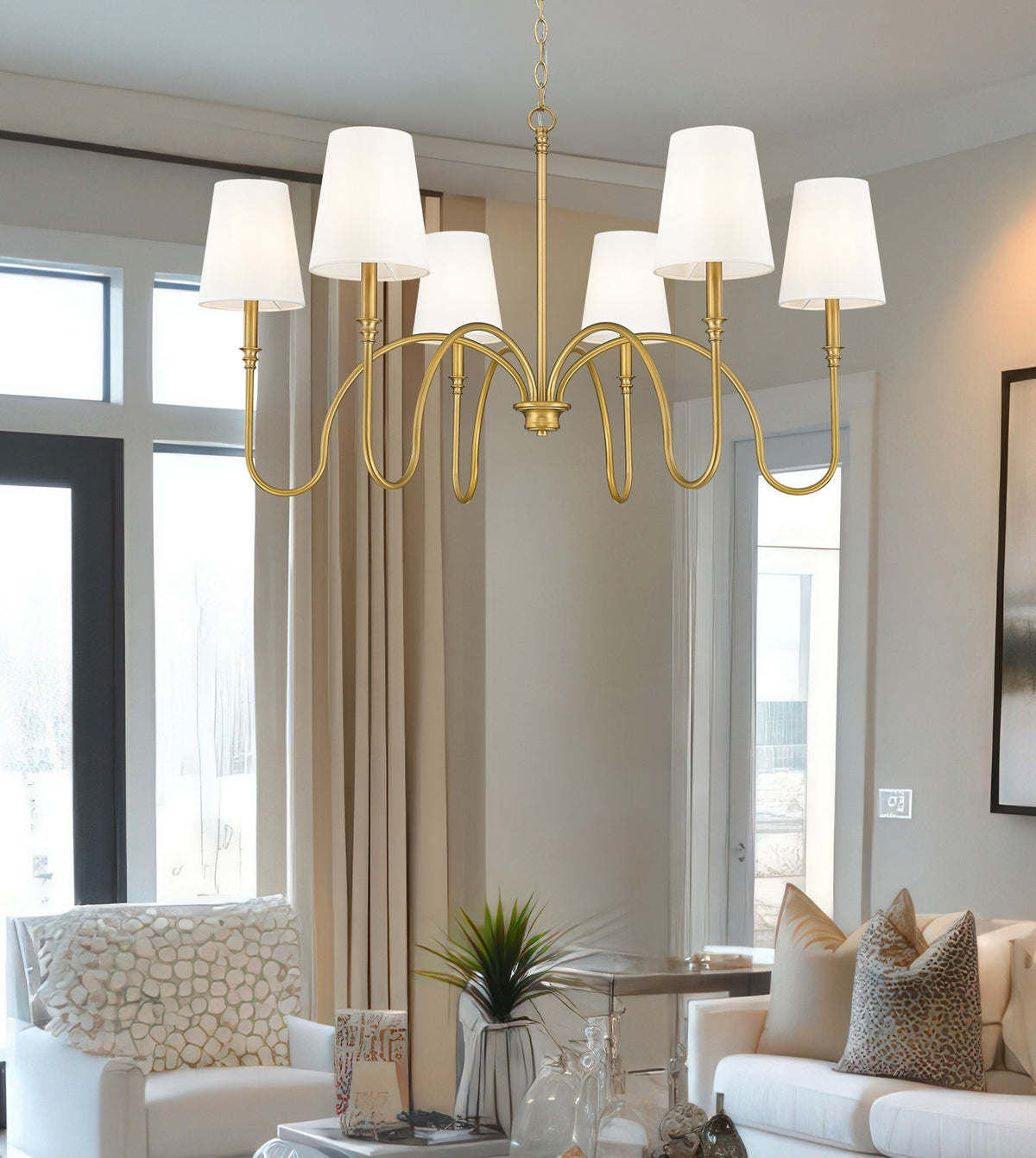 Lustre Jisele Laiton frotté, 41 3/4" – vue 7
