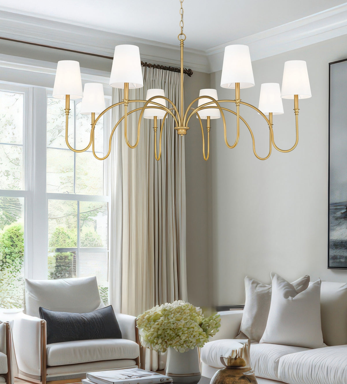 Lustre Jisele Laiton frotté, 58 3/4" – vue 8